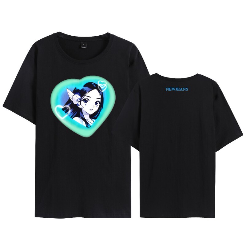 2024 Amazon AliExpress New Korean Group Combination Peripheral Printed Men's and Women's Loose Casual Short-sleeved Top for Summer 2024 Amazon AliExpress New Korean Group Combination Peripheral Printed Men's and Women's Loose Casual Short-sleeved Top for Summer