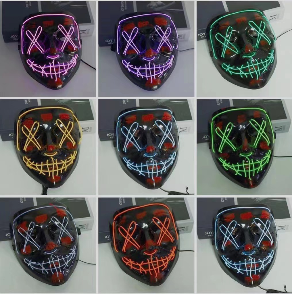 LED Flashing Ghost Face Mask