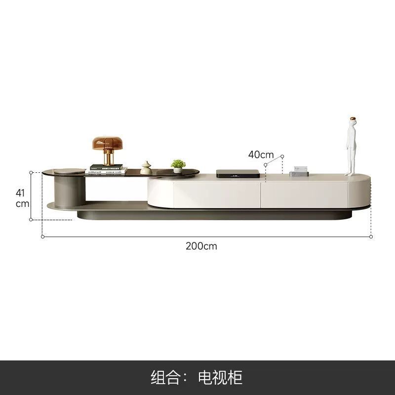 타원형 [강화유리 오프라인 핫모델] TV장