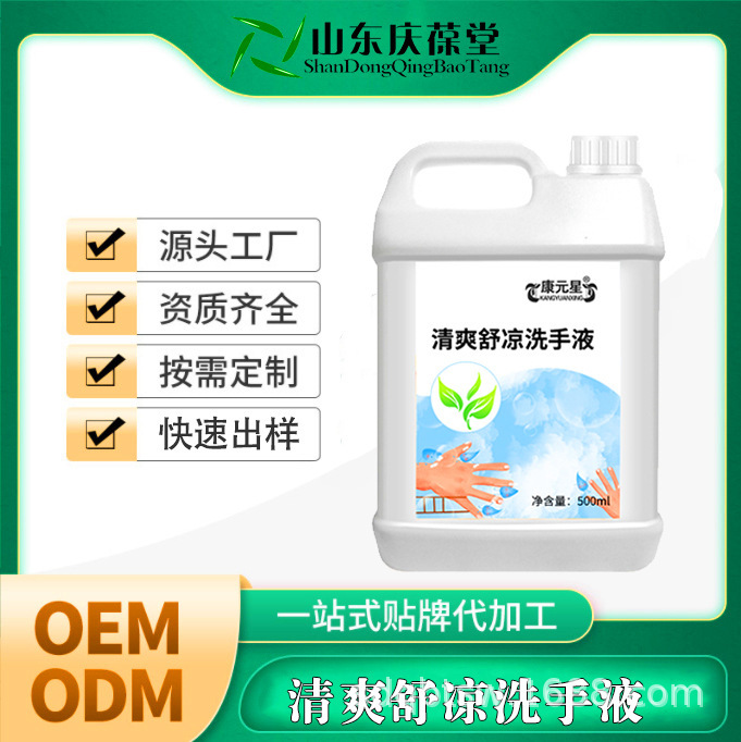 Refreshing and refreshing liquid hand sanitizer water-soluble antibacterial products oem oem 500 ml/bottle