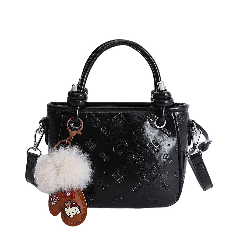 2026 ocio coreano estilo exterior encantador bolso de cubo de impresión diaria de moda nicho de diseño de hombro único bolso de tramo inclinado image 16