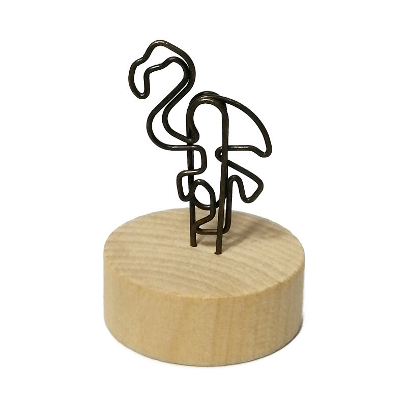 Creativo lindo Mensaje de madera titular de escritorio vertical nota mensaje clip de fotos escritorio vertical titular de la tarjeta de visita Decoración