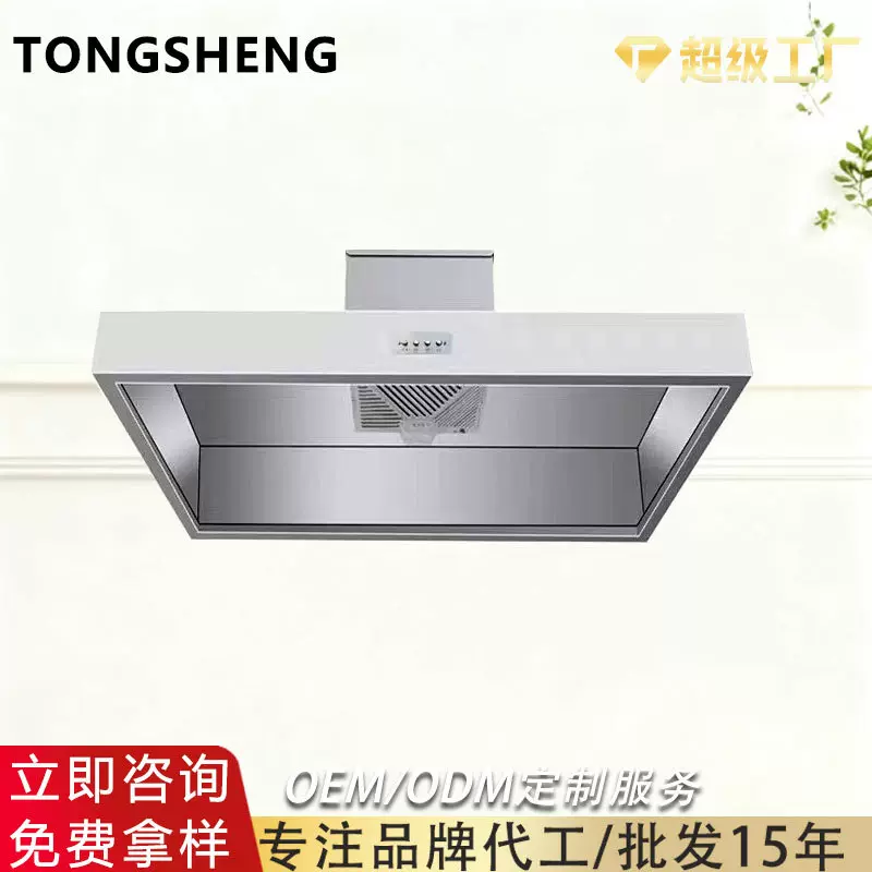 跨境商用抽油烟机不锈钢排烟罩小型饭店农村土灶家用厨房油烟机