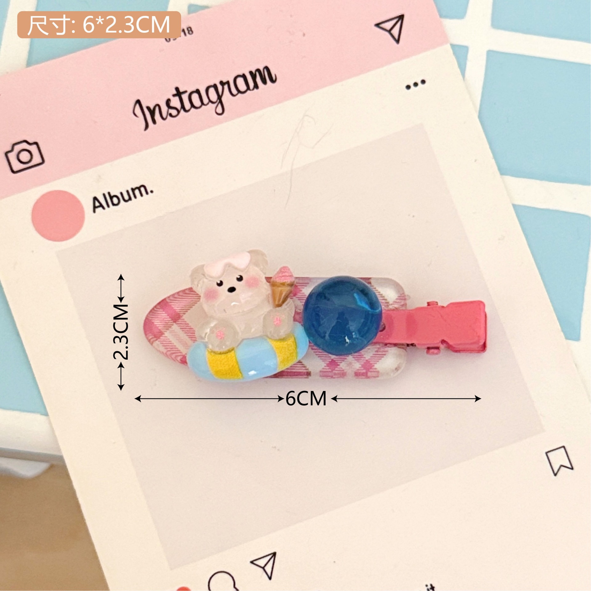 Nuevo lindo cartón de dibujos animados oso curvo clip para el cabello adornamiento para el cabello del corazón de la niña frente lateral clip de frangeo para niños clip para el cabello universal