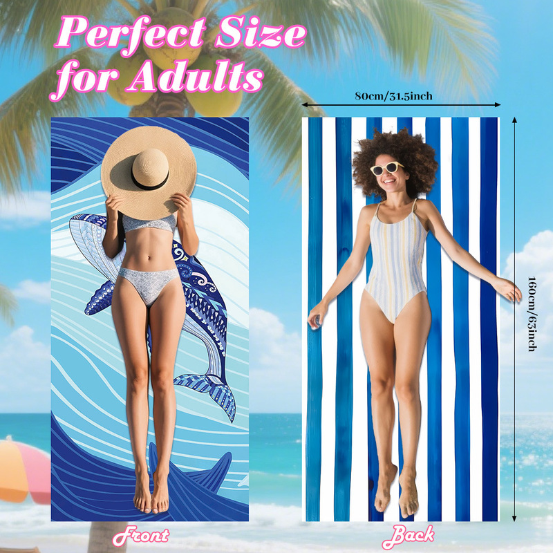 Export High-Quality Amazon Quick-Drying Bath Towels with Double-Sided Printing, Absorbent and Lint-Free, Gym Beach Towels, Sports Towels