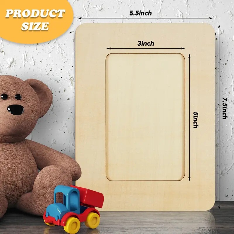 Cross-Border Amazon Wooden Photo Frame DIY Children's Painting Stickers Star Love Decoration 6inch Wooden Photo Frame Wholesale Cross-Border Amazon Wooden Photo Frame DIY Children's Painting Stickers Star Love Decoration 6inch Wooden Photo Frame Wholesale