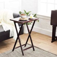 实木简易折叠桌小户型便携餐桌家用长方形学习写字书桌阳台收纳