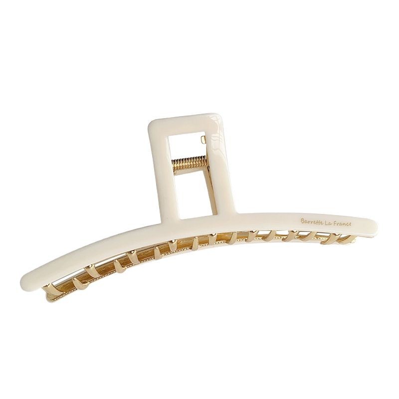 Minimalistisk stor hårklämma i metall och acetat_voghion.com