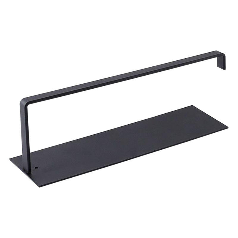 Portarrollos de cocina de acero inoxidable con adhesivo, montaje sin taladros, estante de almacenamiento cuadrado grande para baño.