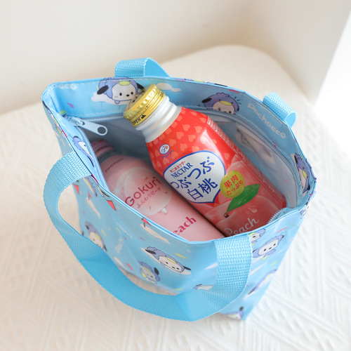 Japanese cute cartoon waterproof hand storage bag handbag student lunch bag lunch box bag