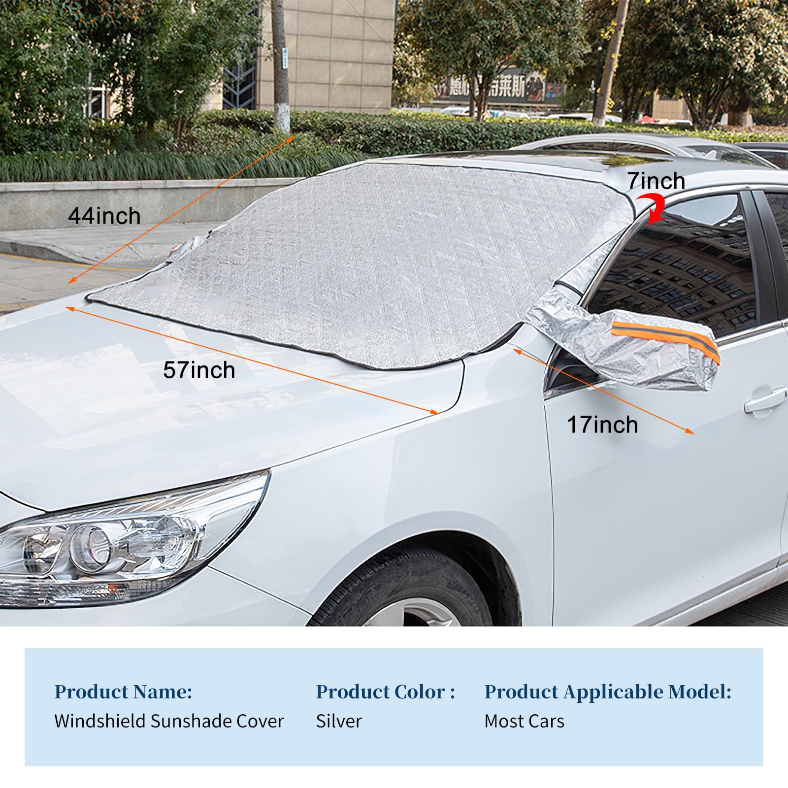 Car Snow Shield, Sun Protection, Rain Protection, Heat Insulation Car Cover, Front Windshield Cover, Snow Shield, Winter Supplies, Car Sunshade