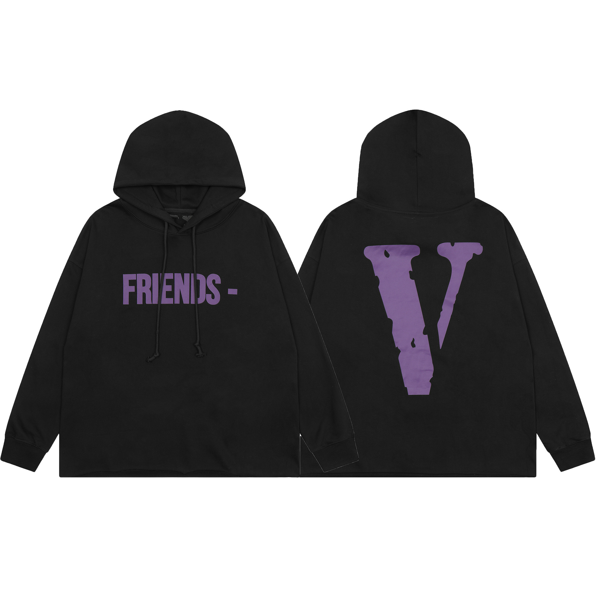 Exterior solo Vlone FOG mosaico AMIGOS elemento estilo Americano grande V serie con capucha suéter pesado