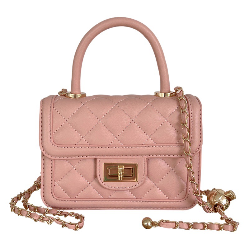 Bolso de Mujer Nuevo 2025, Original, Moderno, Versátil, Pequeño, Cuadrado, Estilo Chanel, Acolchado, con Cadena, Bandolera