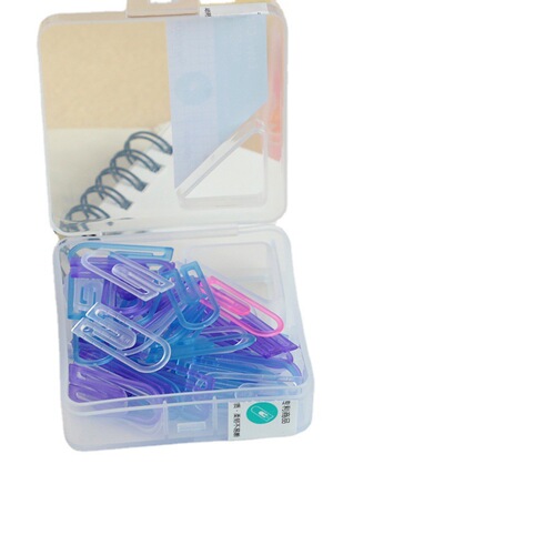 Jumen paperclip office supplies, clothing clips, ABS paperclip plastic, about 60 paperclips in a box, creative ideas