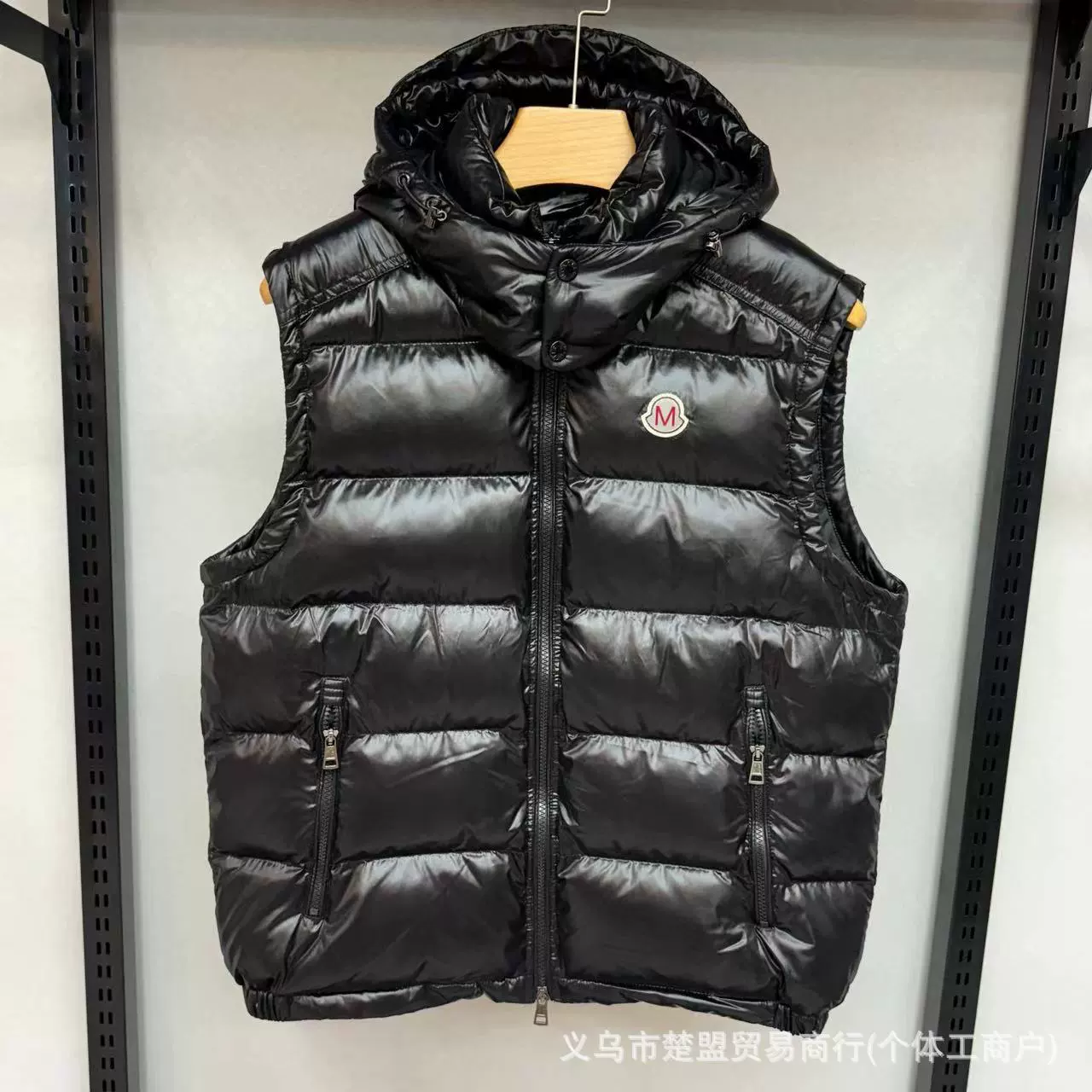 Elite Black Puffer Vest with Hood - Classic Down Jacket, Duck Down Insulation for Warm Comfort