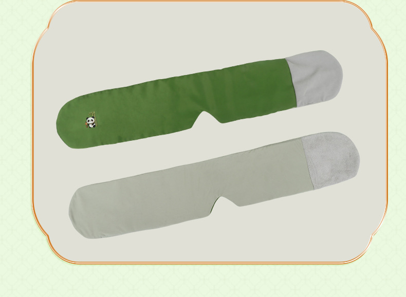 Summer Cooling Buckwheat Pillow Panda Gift Box Soft Breathable Wellness Pillow with Eye Mask Bulk Gift Set in use