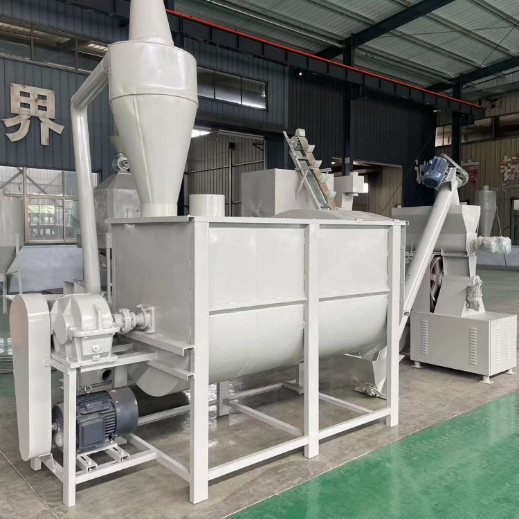 卧式混合搅拌机 干粉饲料拌料机 麦麸搅料混合机
