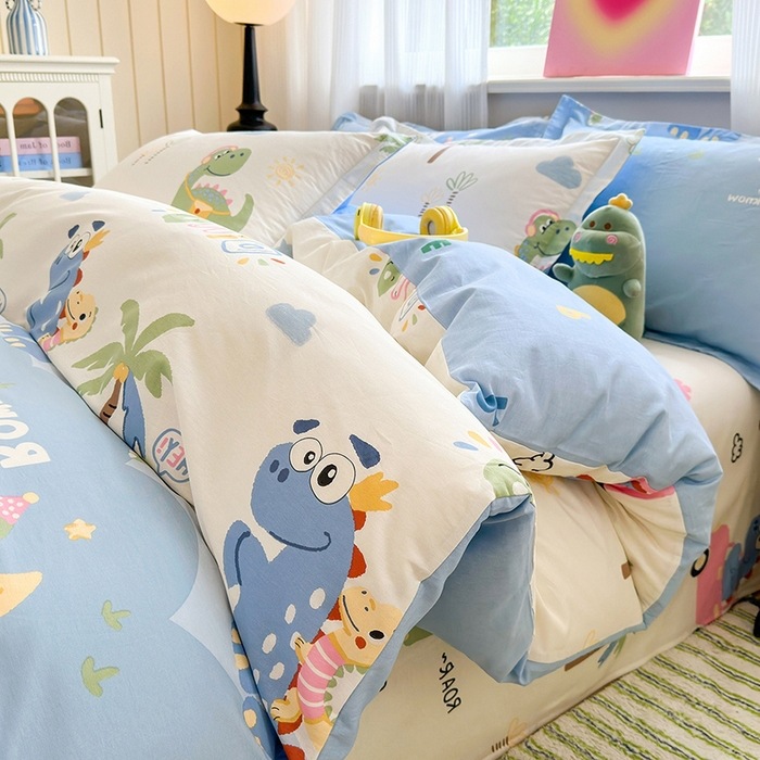 100% Xinjiang algodón de cuatro piezas conjunto de ropa de cama de algodón 2025 nueva sábanas cubierta dormitorio de estudiantes tres piezas conjunto