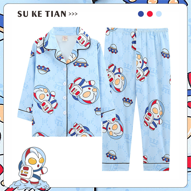 Nuevo comercio exterior de las niñas de otoño e invierno de manga larga pijamas lindo hogar desgaste suave casual Four Seasons aire acondicionado casa Pijamas