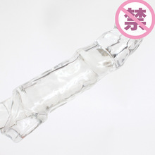 取悦迷你钢炮水晶套加长狼牙套夫妻情趣成人玩具性用品 96/箱