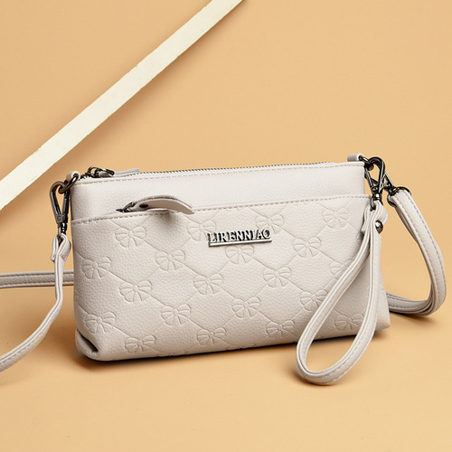 Bags  new fashion hand bag texture soft leather mini middle-aged women's bag mother's shoulder crossbody bag