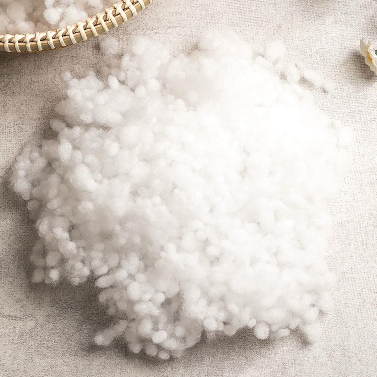 Завод прямой высококачественный не флуоресцентный высокоэластичный жемчужный хлопок, наполняющий равномерно мешок из волос