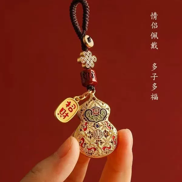 Hulu Keychain Pendant Car Hanging Couple Internet Popular High-end Jewelry Bag Men's and Women's Hanging