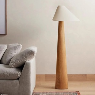 Art-style Japanese retro tea room living room bedroom bedside pastoral iron imitation wood style study floor lamp
