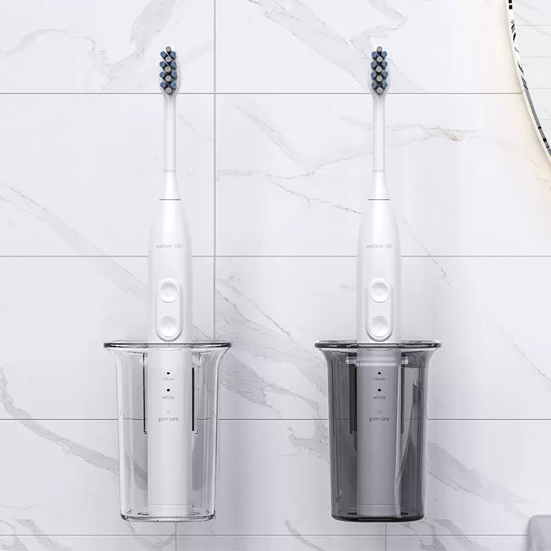 电动牙刷置物架壁式挂免打孔墙壁挂架卫生间情侣放牙刷收纳架底座