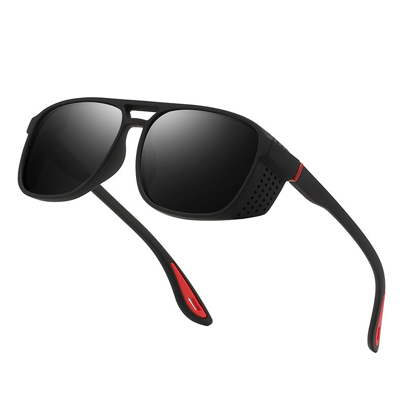 New Fashion Trend Polarized Cross-Border Double Bridge Side Hollow Sunglasses Outdoor Unisex Sports Glasses_desvips.com
