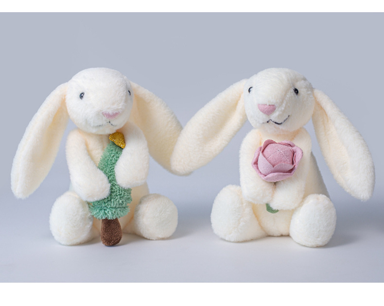 SnuggleBunny Plush Toy - Soft Huggable Rabbit Stuffed Animal With Carrot, Cuddly Companion For Kids & Adults, Perfect Gift For Christmas, Sleep Aid_voghion.com
