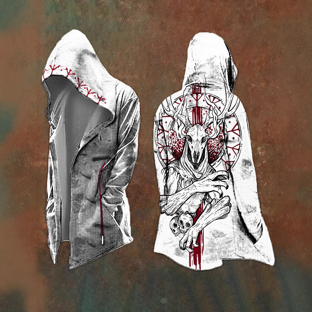 Europa y los Estados Unidos abstracto universo retro impresión de primavera y otoño hombre impresión digital 3D suelta sudadera con capuchón chaqueta
