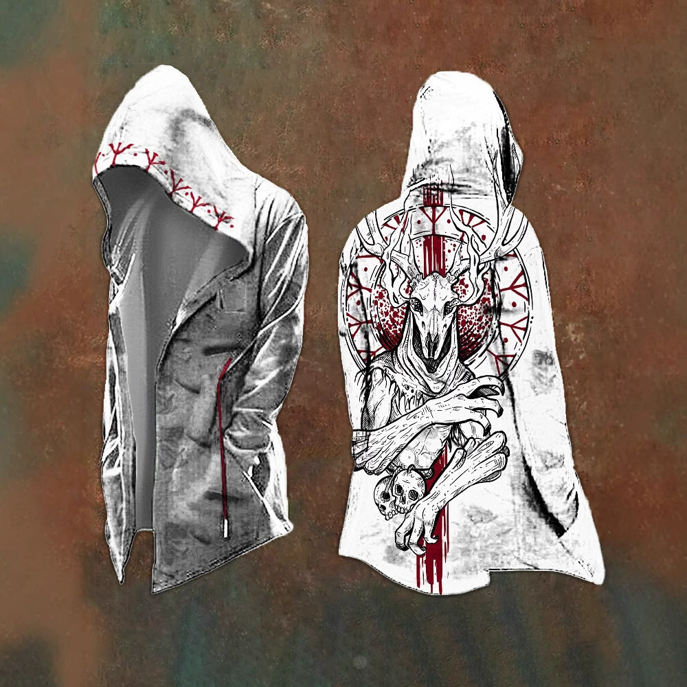 Европейские и американские абстрактные космические ретро принты весна и осень мужчины 3D цифровой принт свободный кардиган куртка с капюшоном