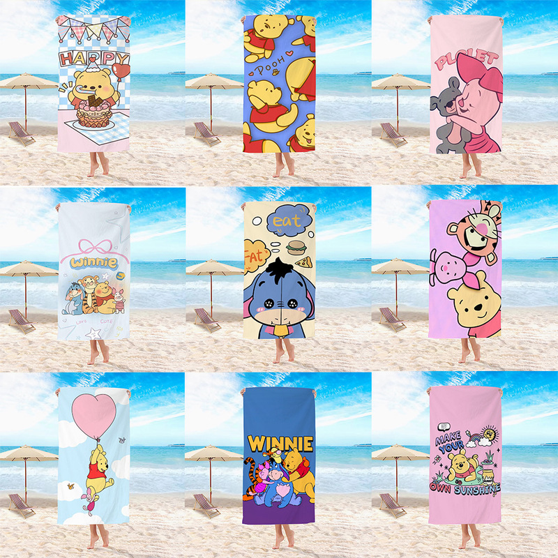 Winnie the Pooh beach towel, single-sided digital print swimming towel, ultra-fine fiber, thickened, absorbent, digital print towel Winnie the Pooh beach towel, single-sided digital print swimming towel, ultra-fine fiber, thickened, absorbent, digital print towel