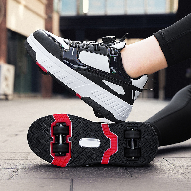 Roller walking shoes roller skates four-wheel deformation shoes children adult roller shoes roller skates