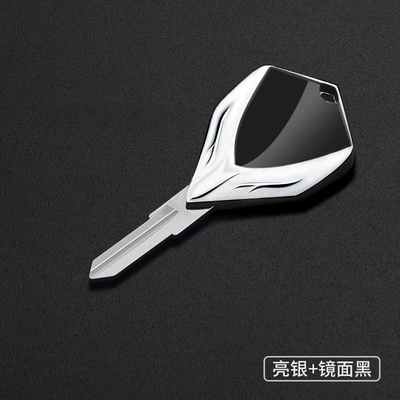 Motorcycle metal key blank suitable for BMW K1200LT K1100LS R1100GS F650GS (Motorcycle Key) - bright-silver-mirror-black-bm-101