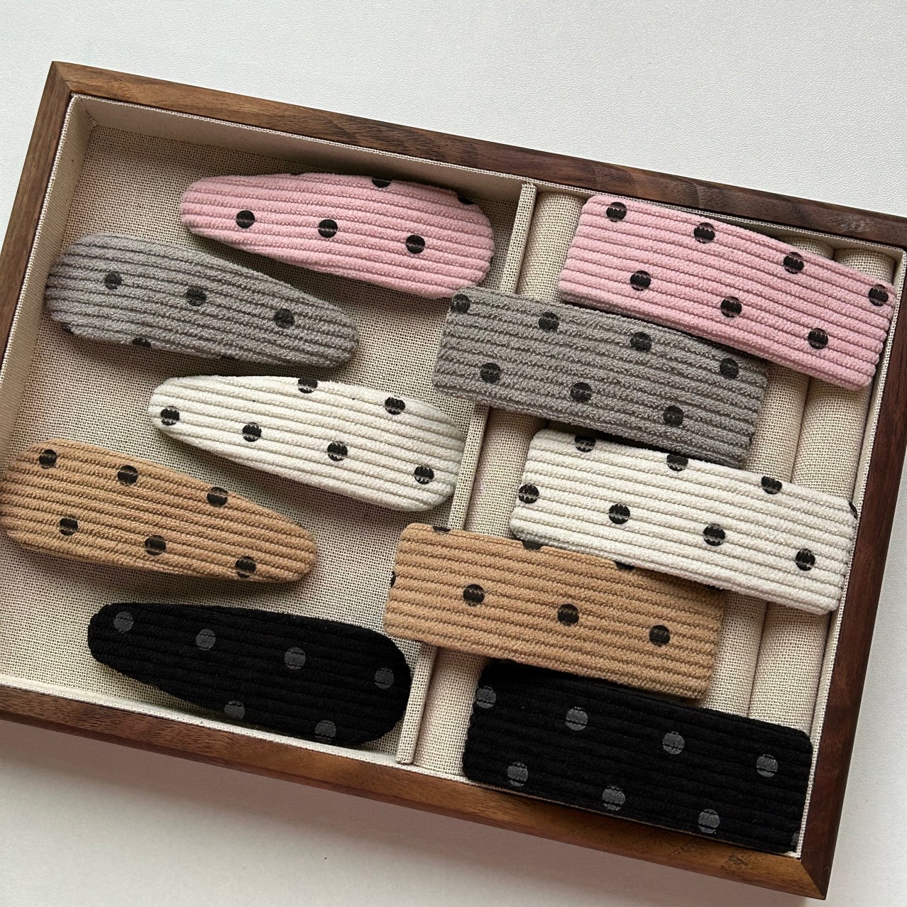 韩系新款波点水滴BB夹气质简约前额刘海碎发夹侧边卡夹子头饰女