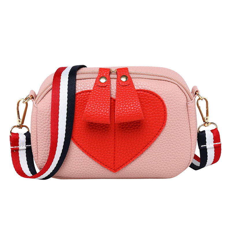 2022 Japón y Corea del Sur nuevos bolsos de mujer bolsos casuales bolsos de hombro bolsos de mochila con cremallera bolsos de teléfono móvil pu bolsos en forma de corazón image 5