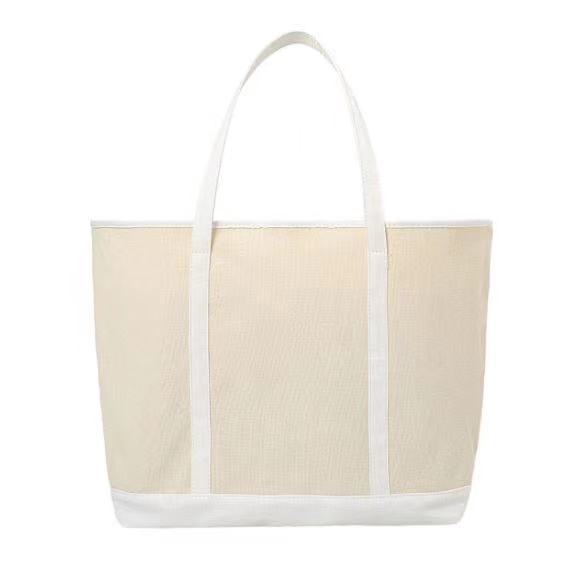 Sac cabas en toile grande capacité au toucher haut de gamme, idéal pour le travail et les trajets domicile-travail. Sac bandoulière, style Instagram, couleurs contrastées._voghion.com