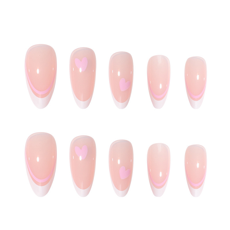Water Droplets, Heart Shape Pattern Cute Water Droplets Heart Shape Plastic Press-on Nails