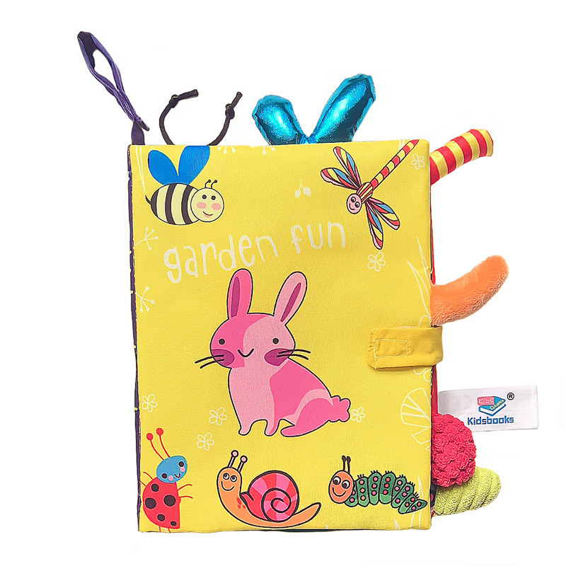 Libro de tela de cola Gbee libro de tela de bebé a prueba de lágrimas libro de tela de bebé ilustración tridimensional educación temprana libro de tela juguetes para bebés