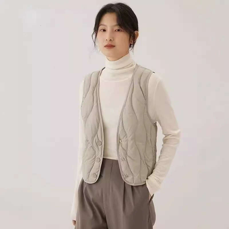 Внутренний вкладыш с тонким пухом V прилив жилет