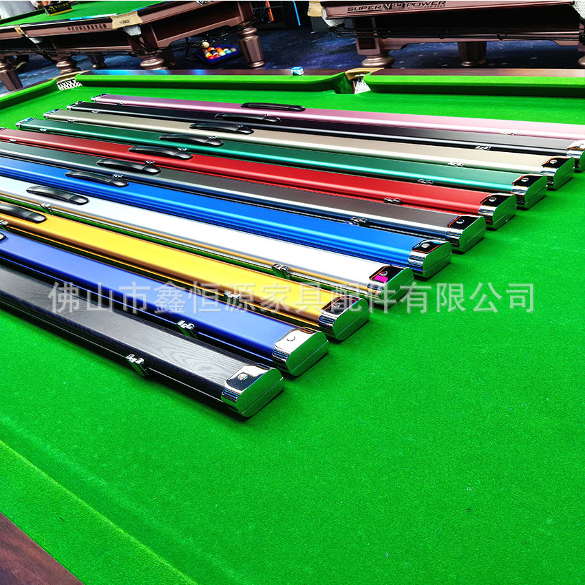 铝合金两槽杆盒台球杆收纳盒斯诺克通杆海绵内衬保护盒斯诺克专用