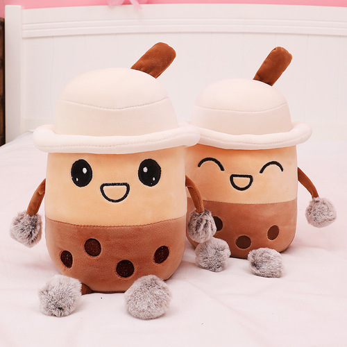 Cross-border Internet celebrity pearl milk tea cup doll doll pillow creative girls bed sleeping plush toy soft pillow
