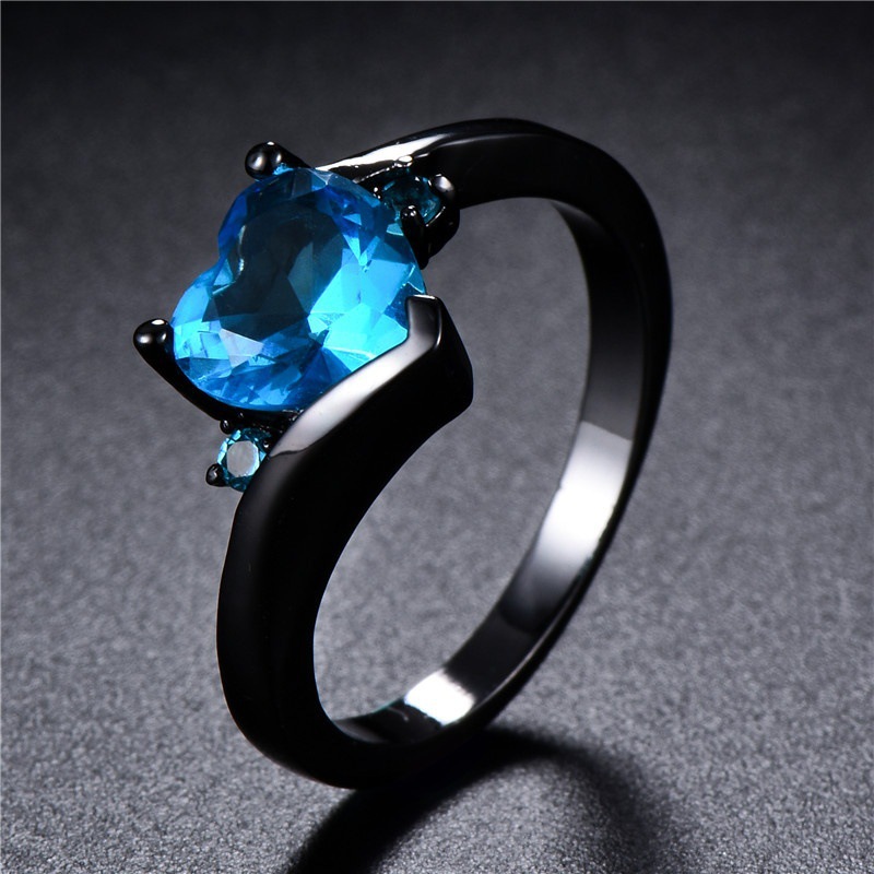 10g Weight Rhinestones Inlay Material Rings Classification 1 Piece Quantity Daily, Shopping Occasion Sweet Simple Style Heart Shape Alloy Plating Inlay Rhinestones Women's Rings