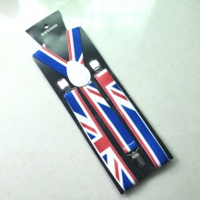 批发背带男女可用条纹国旗弹力三夹二式背带四叶草吊裤带跨境热卖