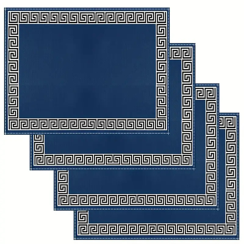 Transfronterizos lino almohadilla de mesa Aliexpress TEMU Amazon almohadilla de mesa cuadrada búfalo rojo almohadilla de Navidad Día de la Independencia