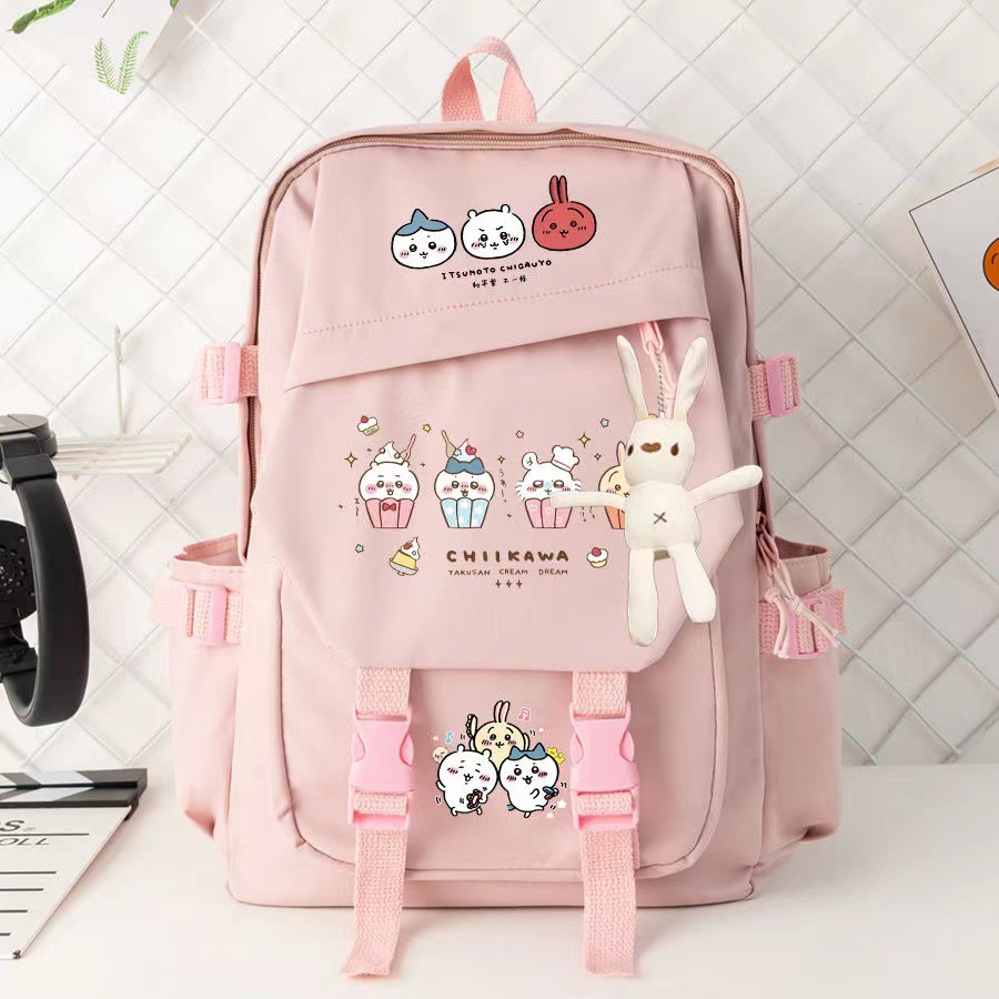 Self-mocking bear complain little white bear self-mocking bear Japanese anime peripheral junior high school student schoolbag backpack backpack