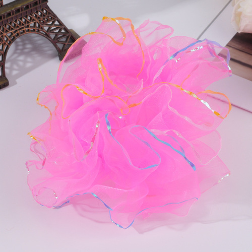 Children's dance performance performance hair tie Children's Day clothing accessories bright silk edge wrist flower hand ornaments headdress
