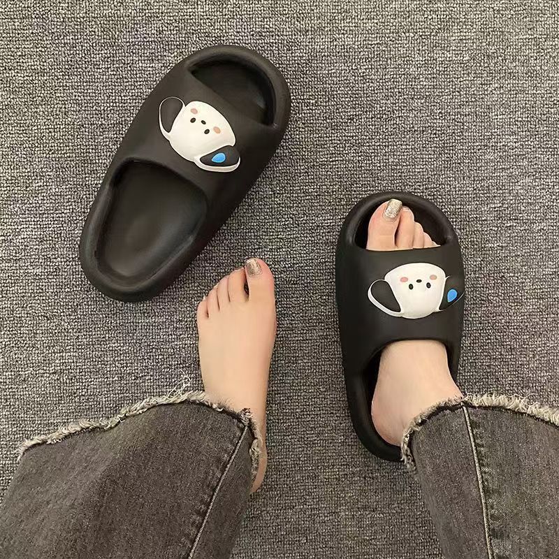 EVA 빵 슬리퍼 스웨트 독-블랙